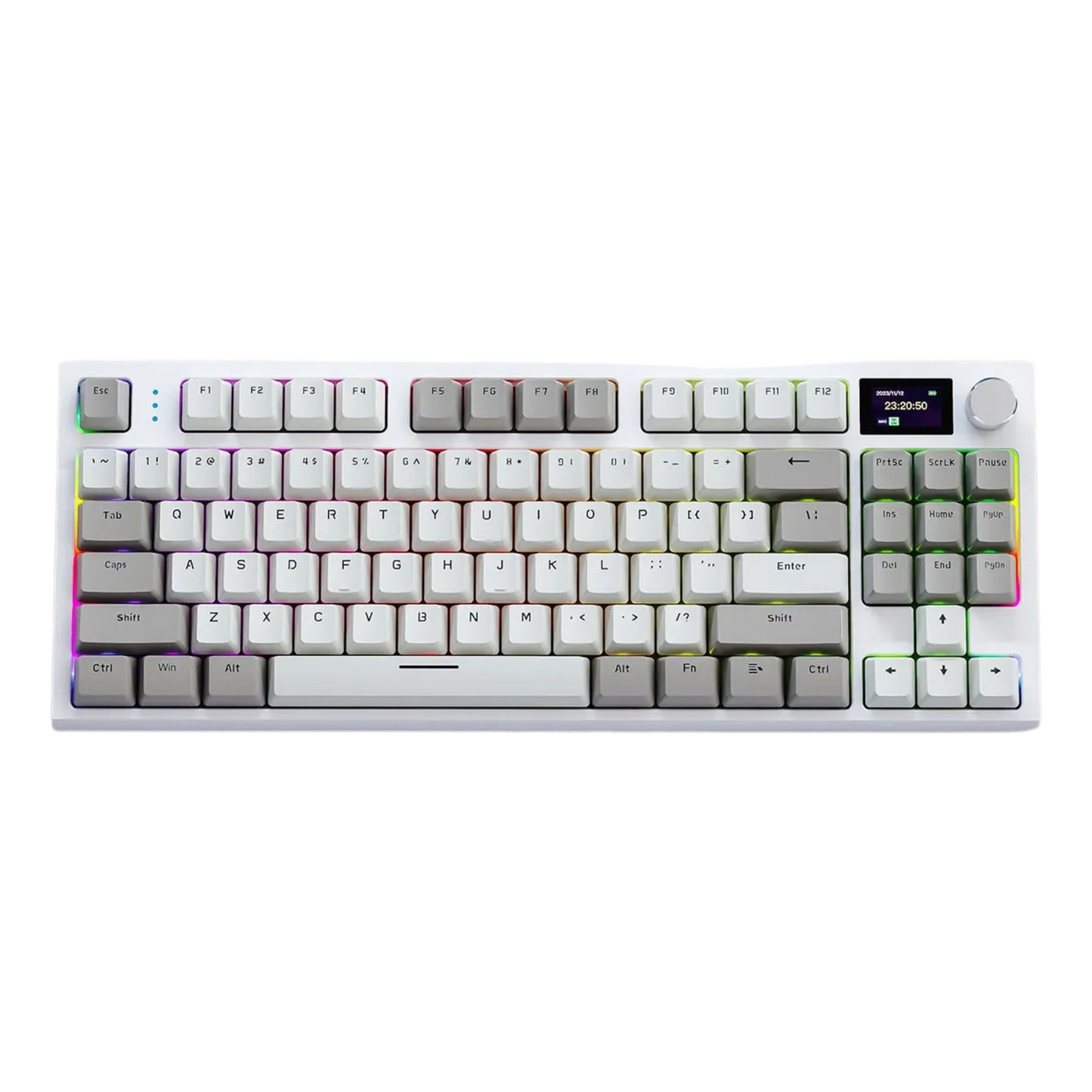Wireless Mechanical Keyboard with Metal Knob and RGB Backlight