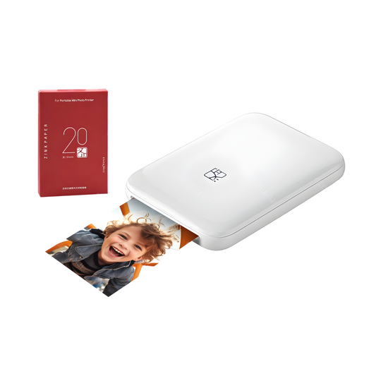 Portable Photo Printer with 20 Zink Sheets Bundle