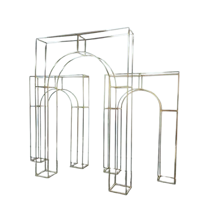 Luxury Gold Wedding Arch Backdrop 3-Piece