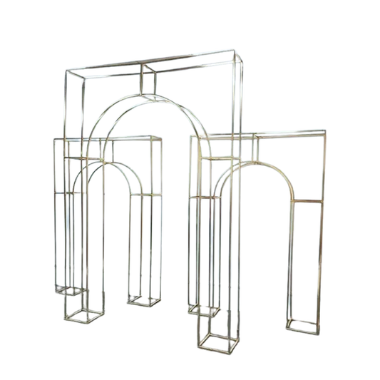 Luxury Gold Wedding Arch Backdrop 3-Piece