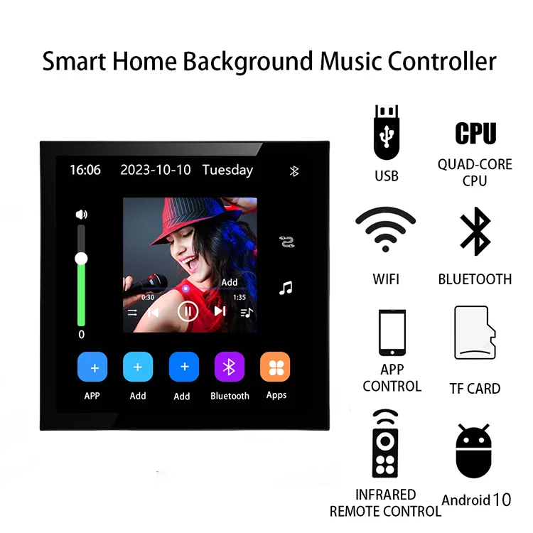 2 Inch Smart Touch Home Audio Music Amp