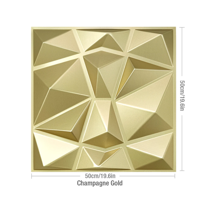 F-Contemporary Geometric 3D PVC Wall Panels 12-Pack