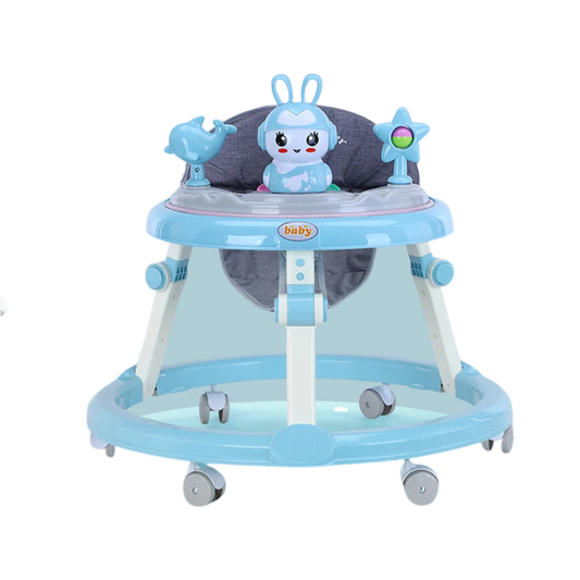 Foldable Musical Baby Walker 6 Wheel Adjustable