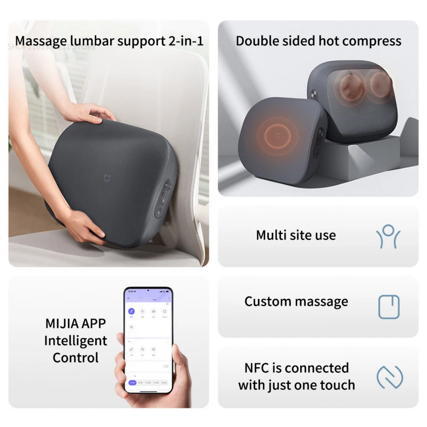 XIAOMI Smart Waist and Back Massager with Heat and App Control