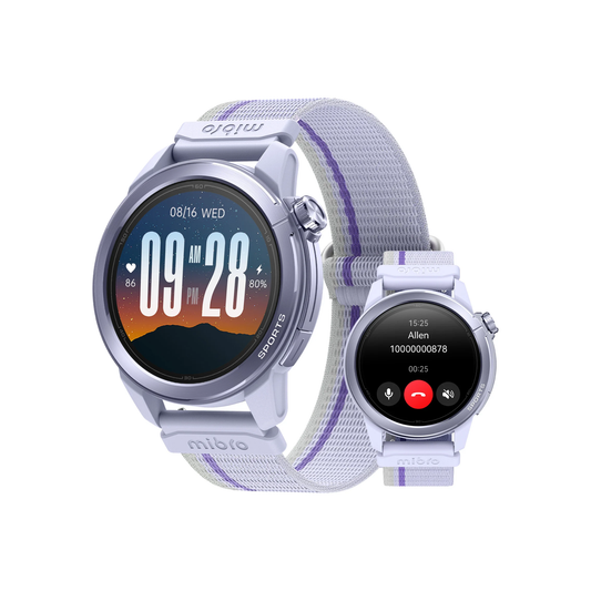 Lilac Fitness Smartwatch with GPS and AMOLED Display