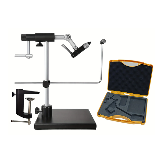 Rotating Fly Tying Vise Aluminum Base Fishing Tool Black