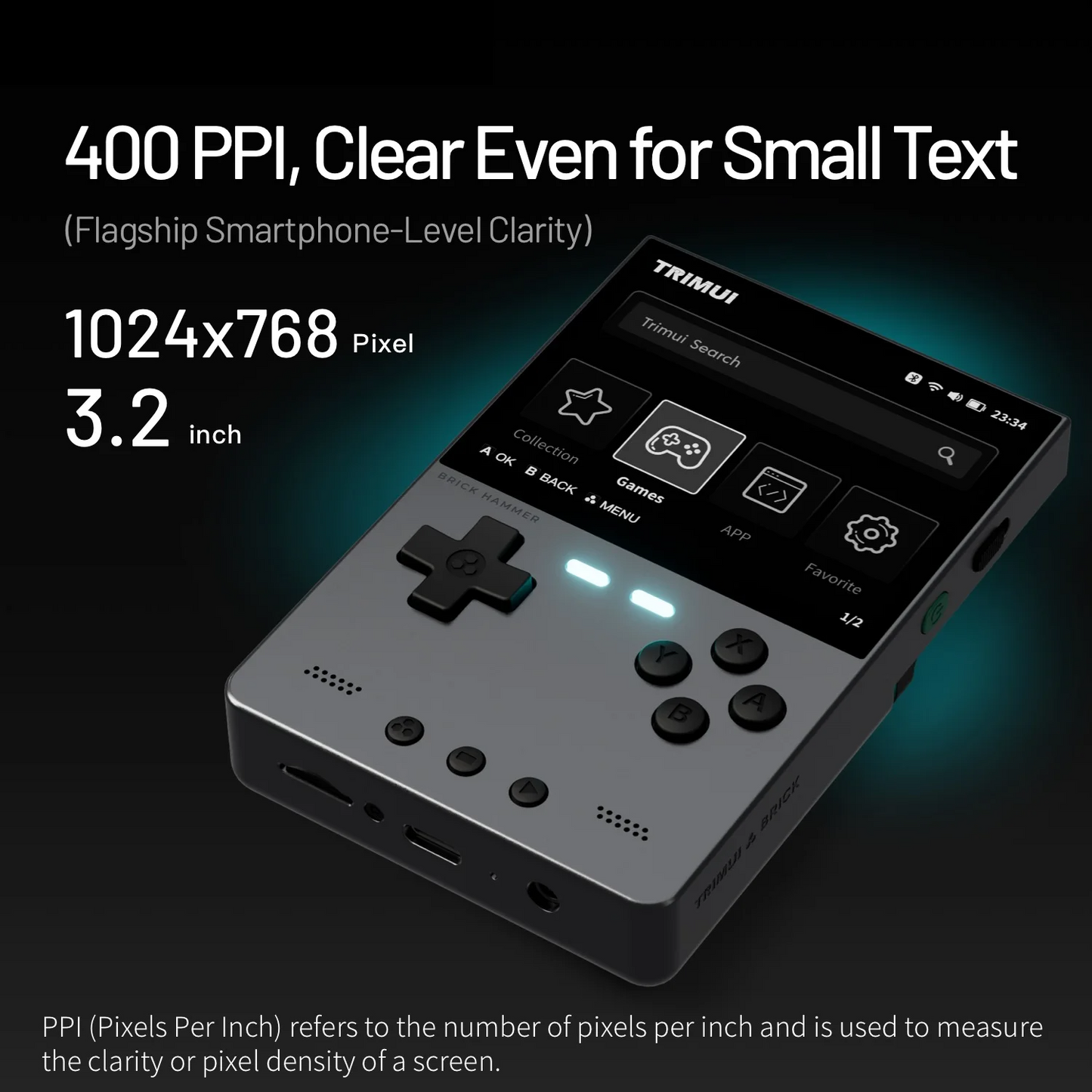 Space Gray 256GB Retro Handheld Game Console 3.2 Inch IPS