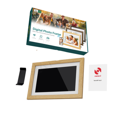 10.1 Smart WiFi Digital Photo Frame 64GB Wooden