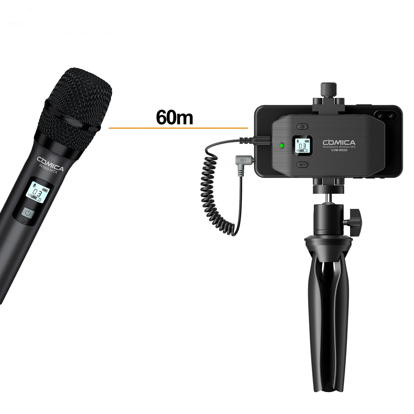 USB-C Wireless Handheld Condenser Microphone 6 Channels