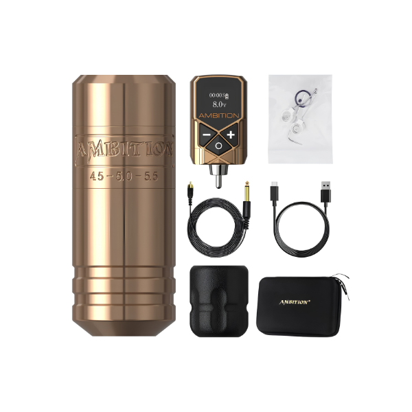 Wireless Rotary Tattoo Pen Kit 2400mAh Brushless Motor