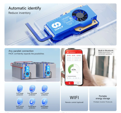 Bluetooth 8-17S 250A BMS with Active Balancing