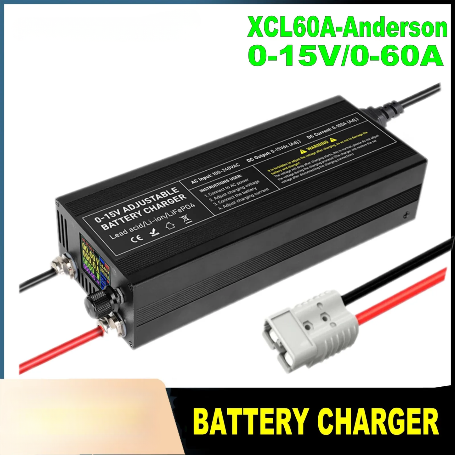 60A Smart 12V LiFePO4 Battery Charger