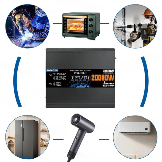 High-Power 60V–72V to 220V Solar Inverter