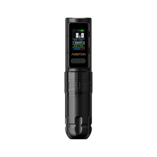 Rechargeable Black Tattoo Machine Pen with Smart LCD Screen
