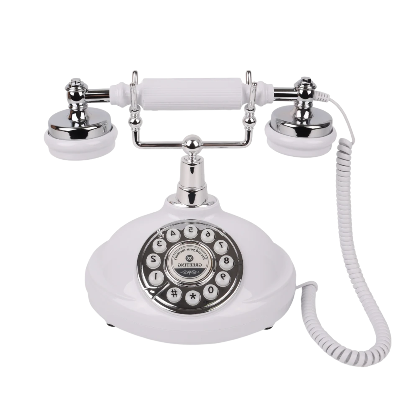 Portable Audio Guestbook Phone White Wedding Voice Recording
