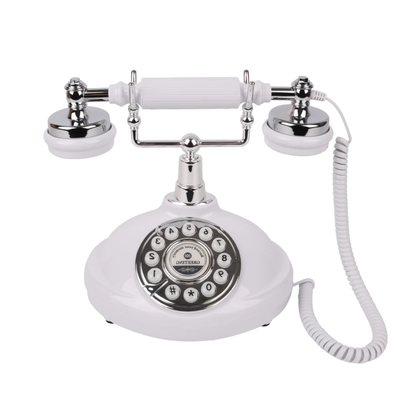 Portable Audio Guestbook Phone White Wedding Voice Recording