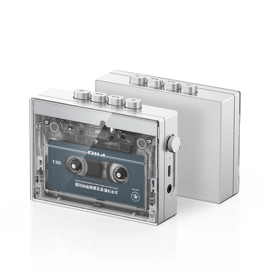 Portable Bluetooth Cassette Player Rechargeable Transparent