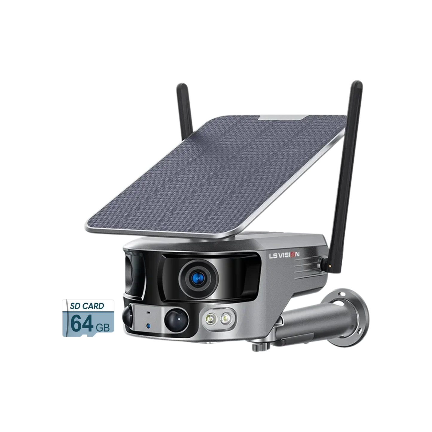 4K Ultra HD WiFi Solar Powered Security Camera 64GB