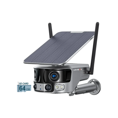 4K Ultra HD WiFi Solar Powered Security Camera 64GB