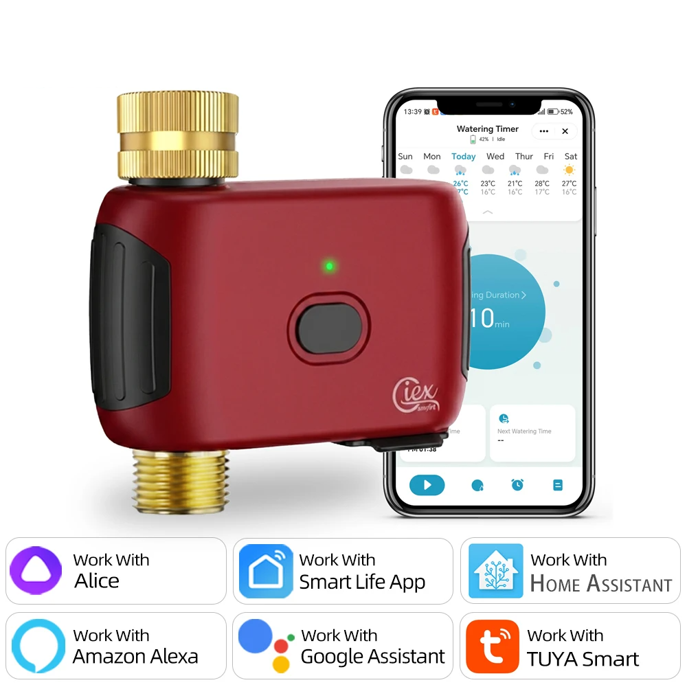 Smart WiFi Water Timer Automatic Garden Irrigation Controller 2 Pack