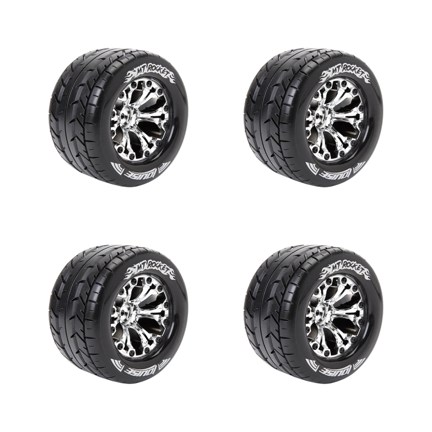 4PCS RC Crawler Beadlock Rims 12mm D Silver