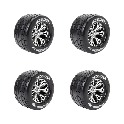 4PCS RC Crawler Beadlock Rims 12mm D Silver