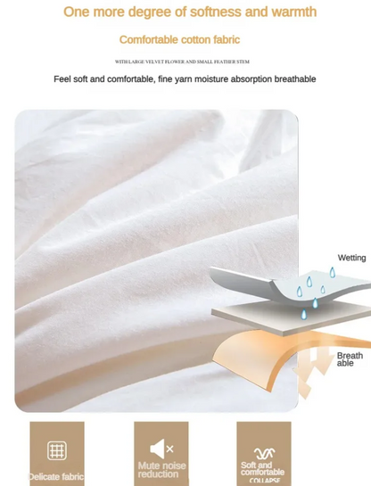 Luxury White Goose Down Cotton Winter Quilt