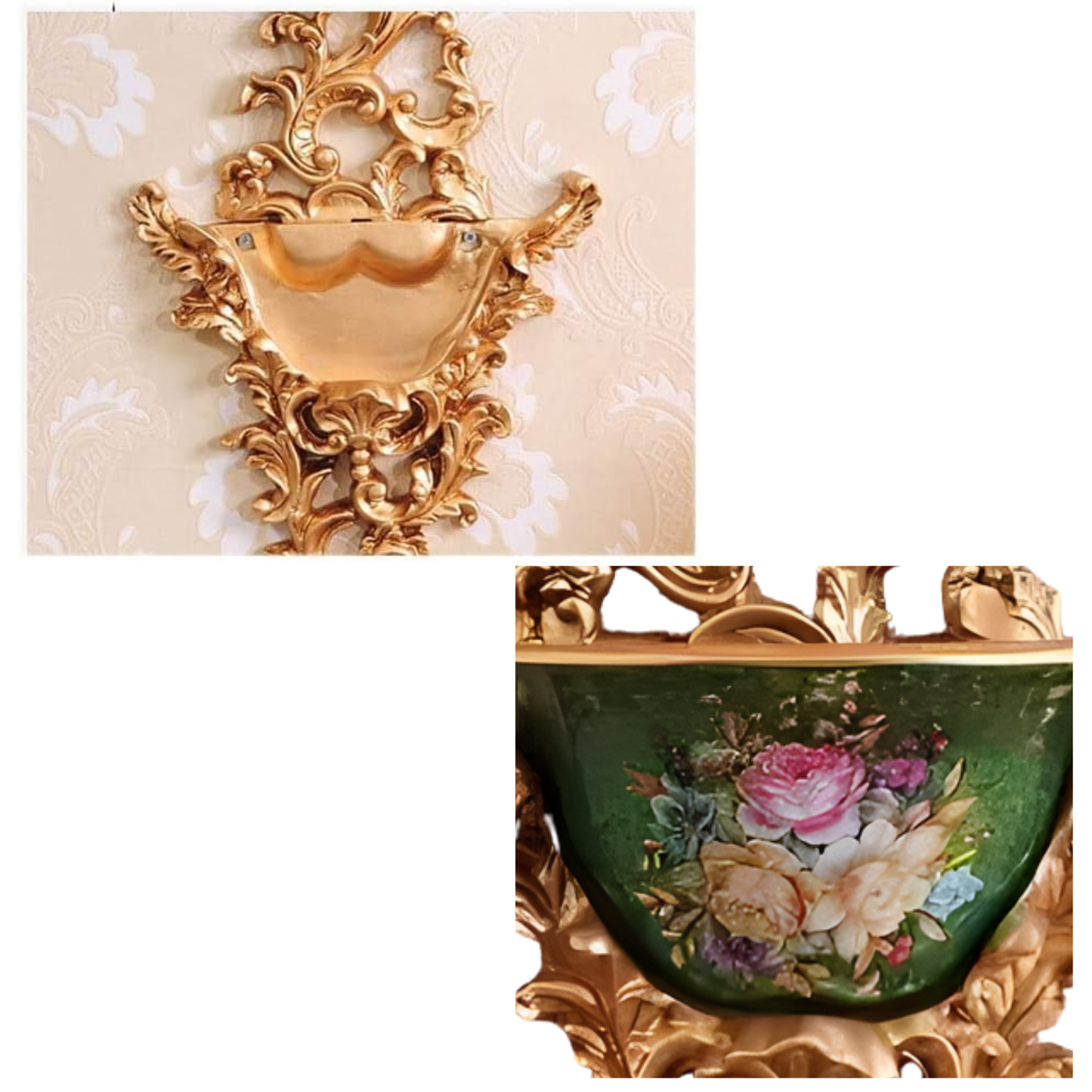 Luxury Resin Wall Decoration Faux Plant Vase