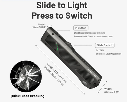 Portable 1500 Lumen EDC Flashlight Kit Combo