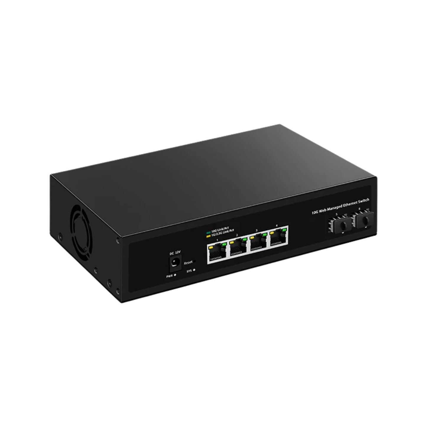 Smart Managed 10G Ethernet Switch 4 Port for Home Labs
