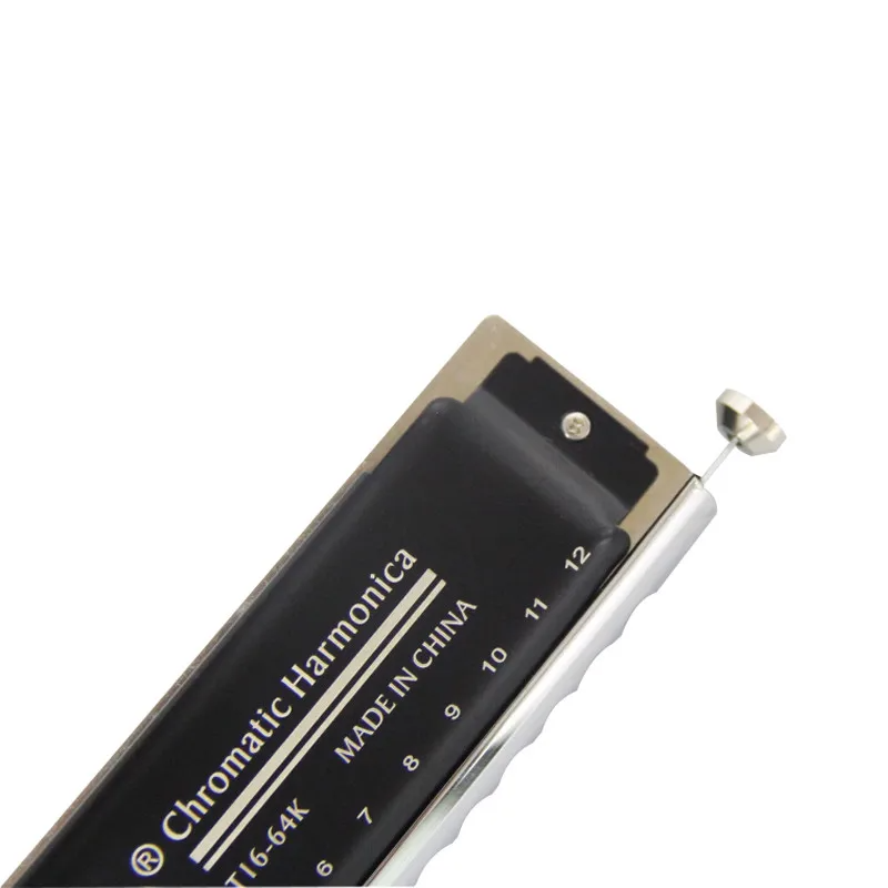 Professional 16-Hole Chromatic Harmonica 64 Tones C Key