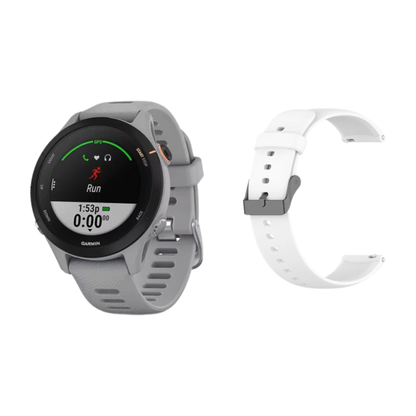 Garmin Forerunner 255 Smart Fitness Watch Gray White 1.3" Color Screen
