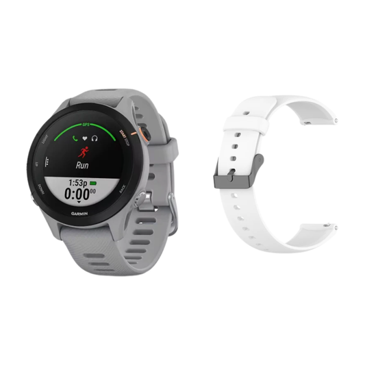 Garmin Forerunner 255 Smart Fitness Watch Gray White 1.3" Color Screen