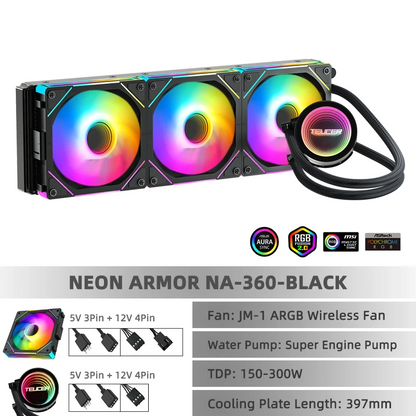 360mm CPU Liquid Cooler RGB Intel AMD Compatible
