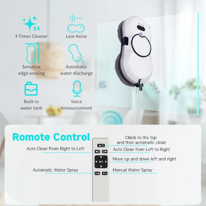 Smart Robot Window Cleaner with Automatic Vacuum Suction