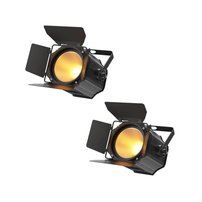 Two Pack 200W COB Par Stage Lights with DMX Control