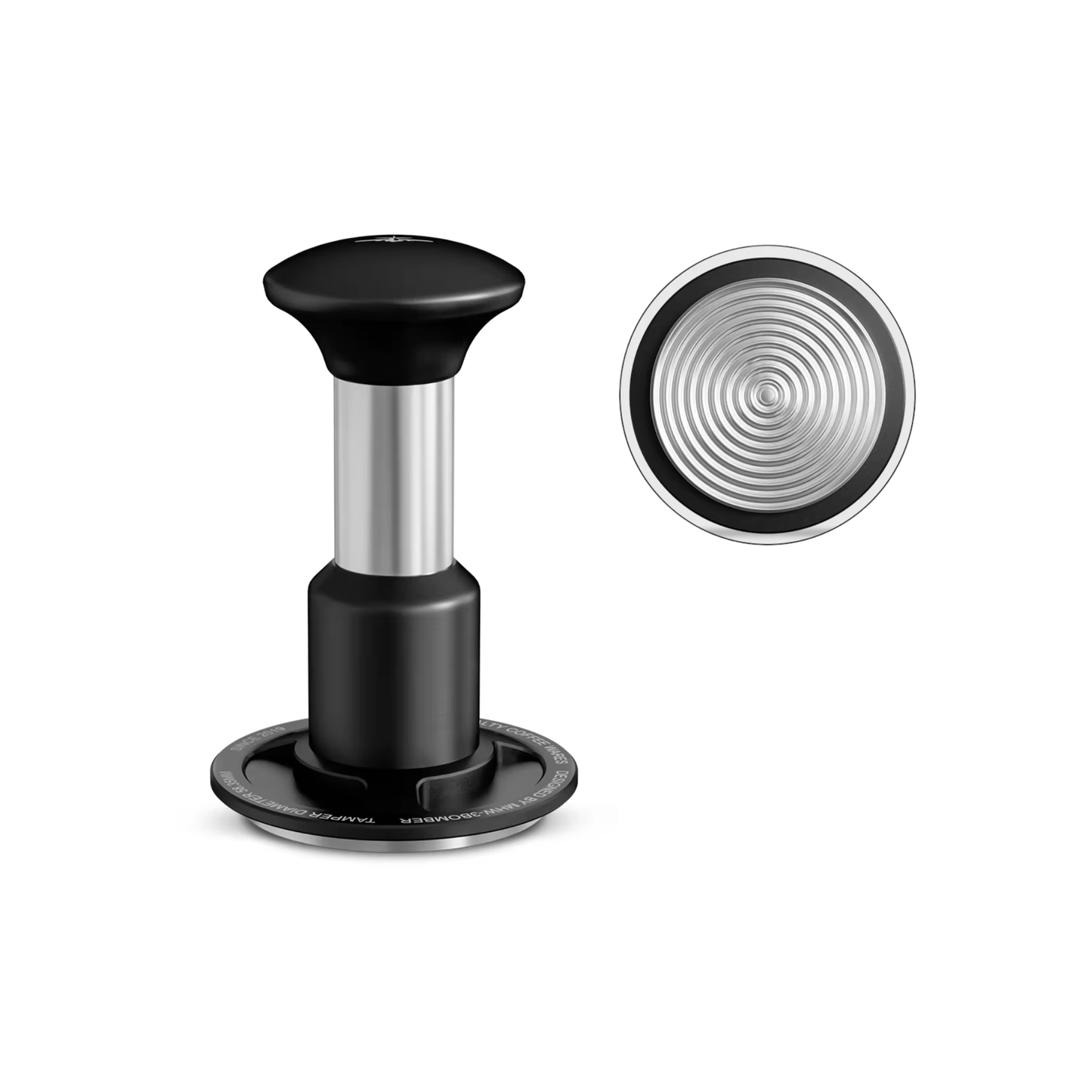 Barista 58.35mm Espresso Tamper Black 4-Spring Tool