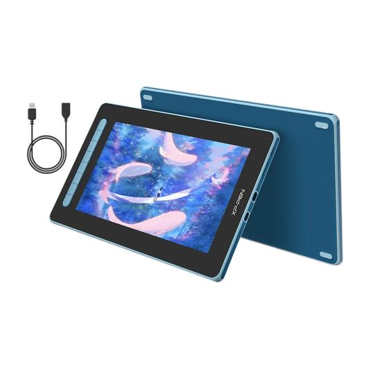 Blue 12 Inch Graphic Tablet Monitor with Type C