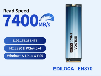 4TB NVMe M.2 2280 SSD PCIe Gen4 High-Speed