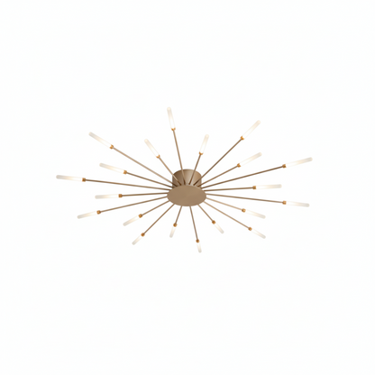 Nordic Minimalist LED Ceiling Lamp 20 Lights Matte Gold