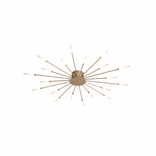 Nordic Minimalist LED Ceiling Lamp 20 Lights Matte Gold