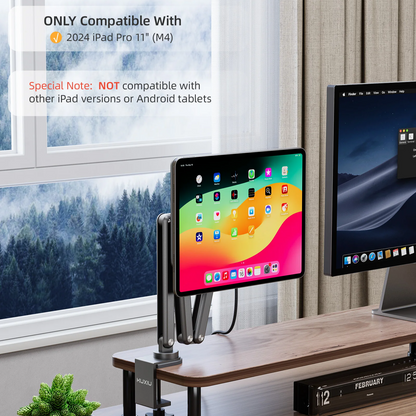 Adjustable Aluminum Tablet Stand with Magnetic Charging