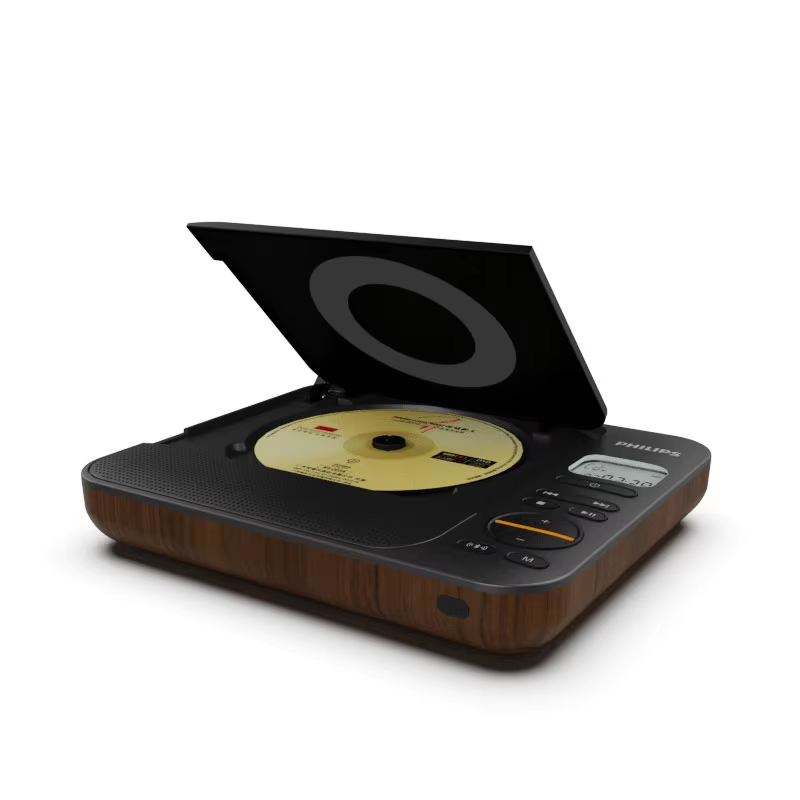 Retro Bluetooth CD Player with USB TF Card & Stereo Speakers