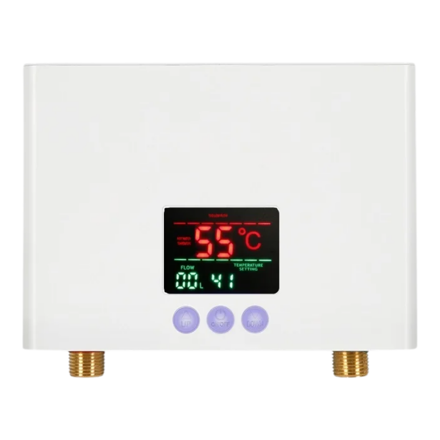 White Tankless Water Heater 5500W Quick Heating