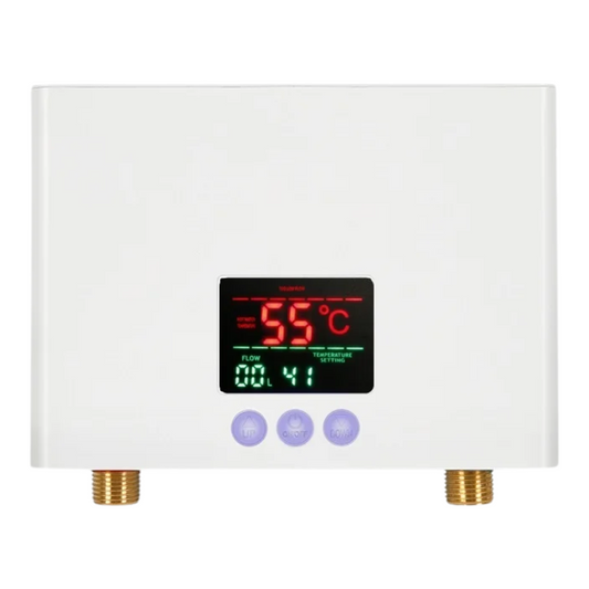 White Tankless Water Heater 5500W Quick Heating