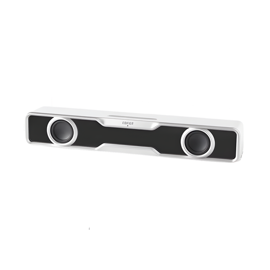 White Mini Computer Speakers Soundbar USB Bluetooth 5.4