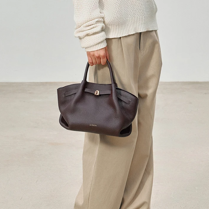 Women Large Chocolate Designer Style Tote Bag