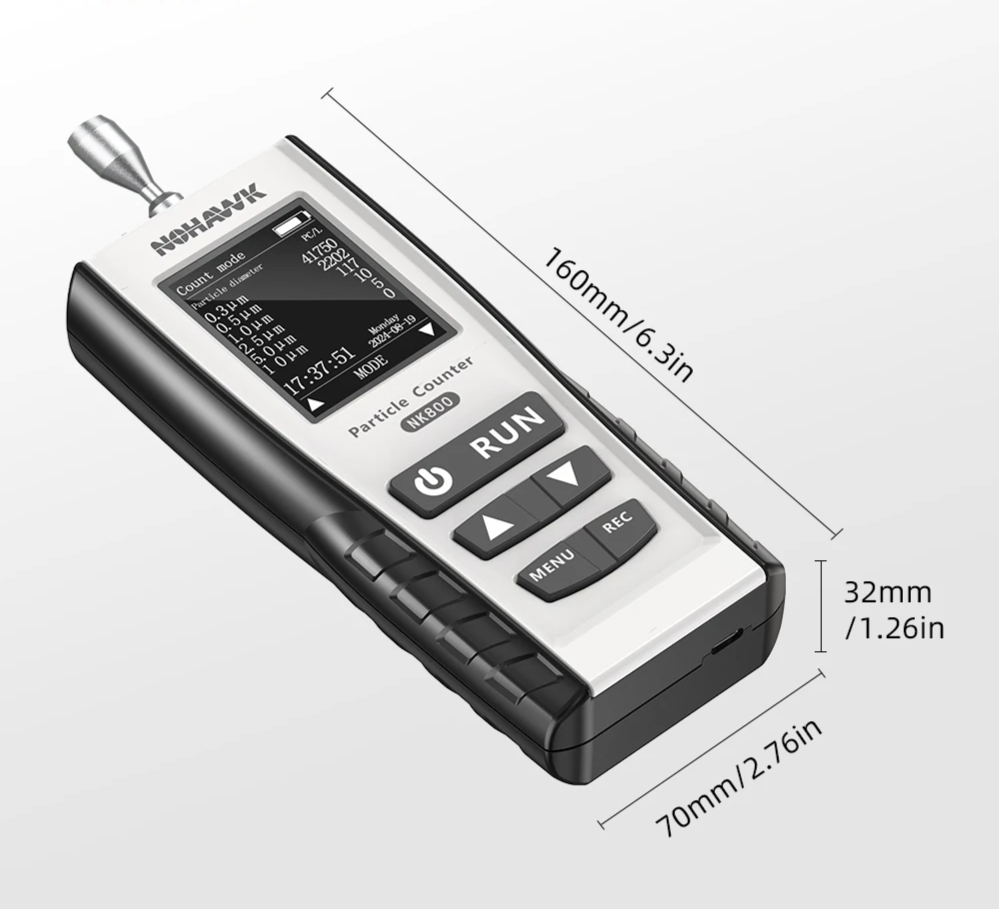 Portable 6 Channel Air Pollution Detector with Printing Function
