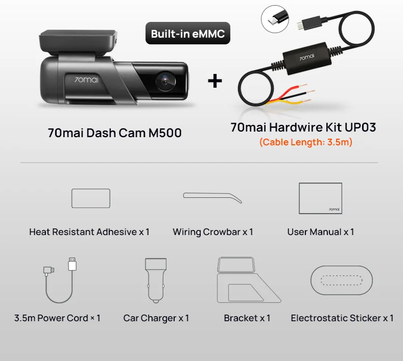 32GB Dash Cam 1944P with GPS and ADAS