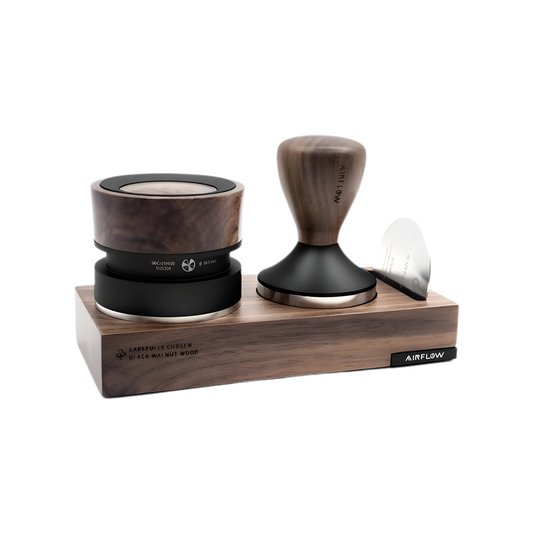 Magnetic Coffee Distributor and Tamper Set 58.5mm Black